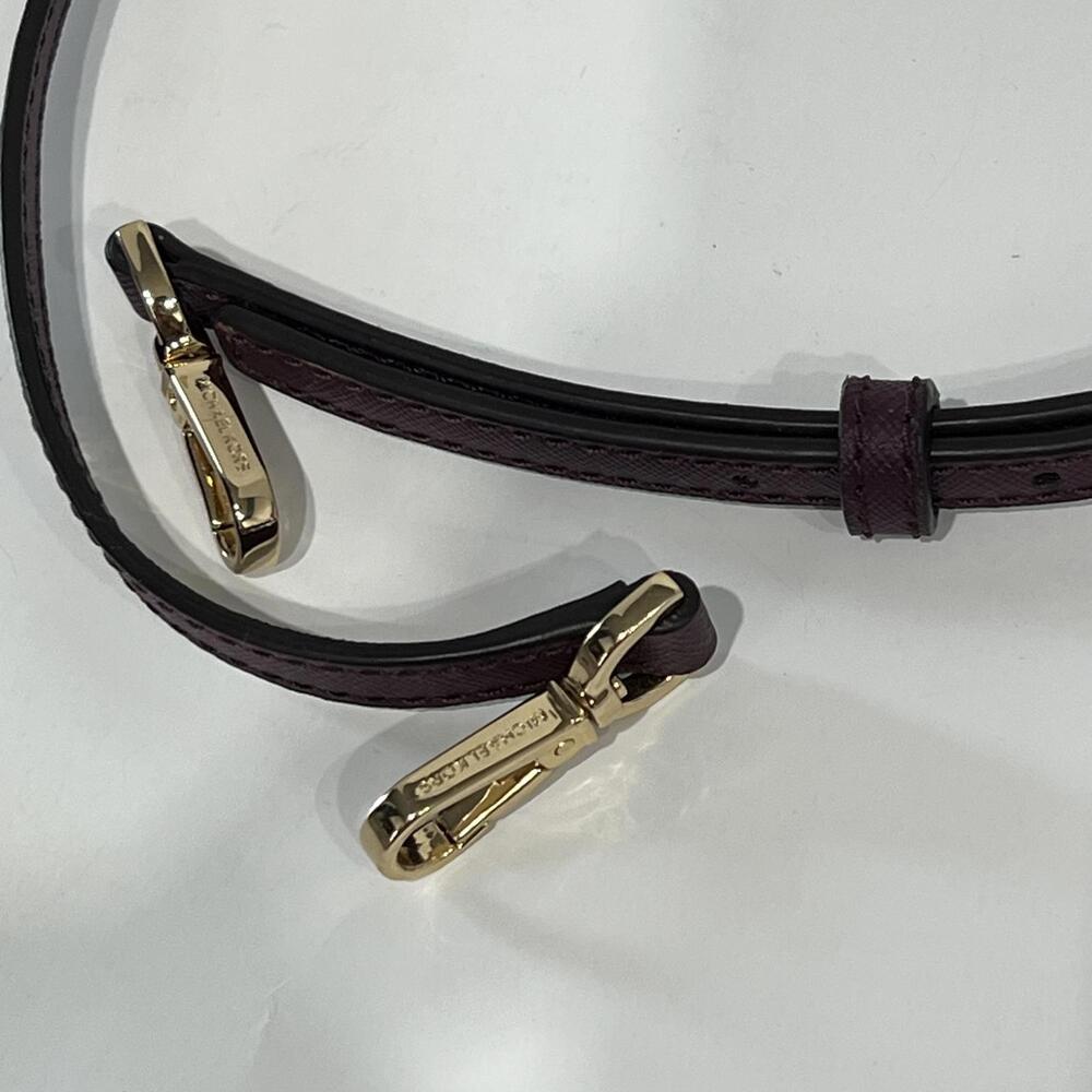 Michael Kors Handbag Purse Adjustable Strap Burgandy Plum Gold Hardware - Picture 2 of 6